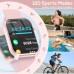 TRAUSI Smart Watches for Women Men, 1.83 inches HD Smartwatch with 120 Sports Modes, Heart Rate/Sleep Monitor, IP67 Waterproof, Bluetooth Call & Music Control for iPhone/Android (Pink)